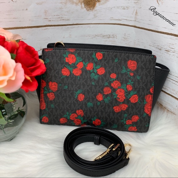 Michael Kors Selma medium messenger black red - Picture 3 of 6